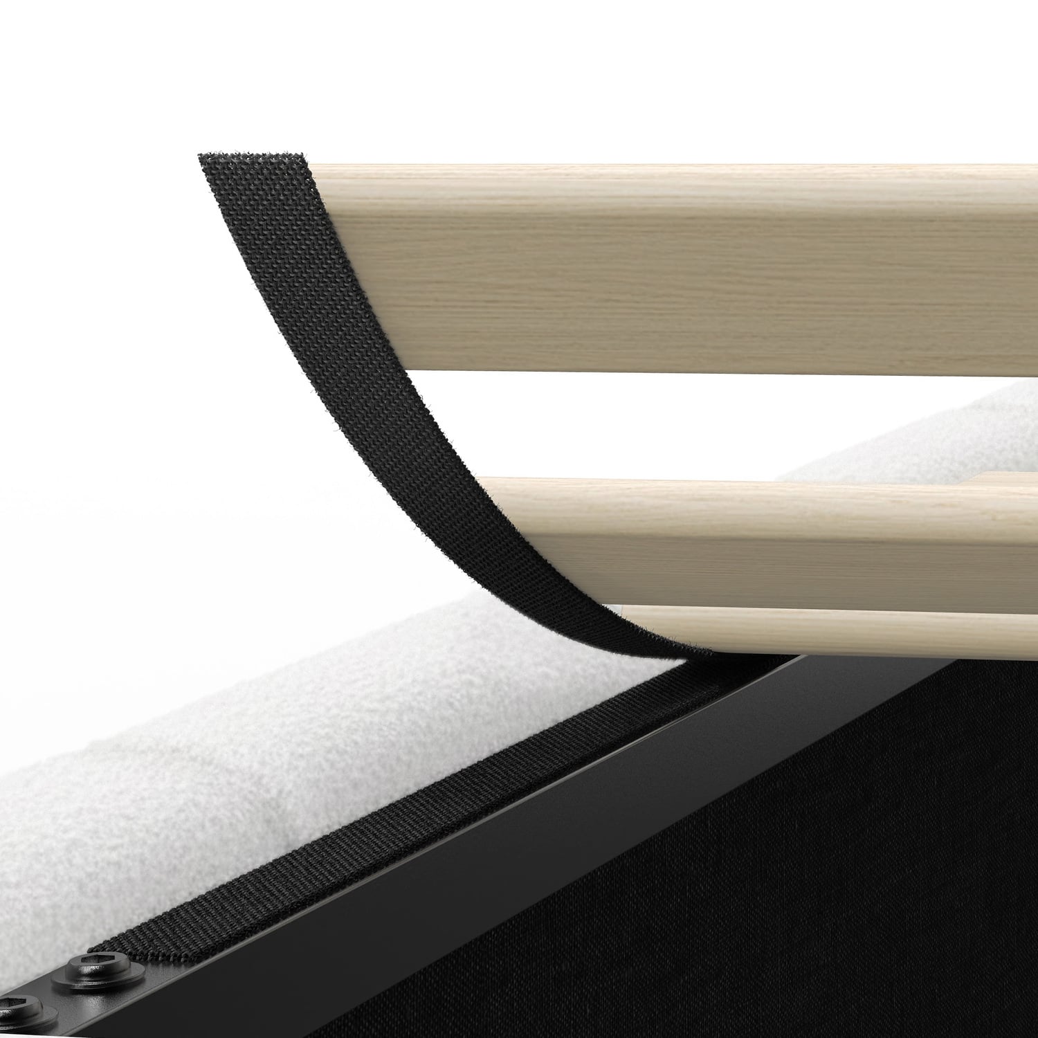White-Ellie-May-Boucle-Gas-Lift-Storage-Bed-Frame