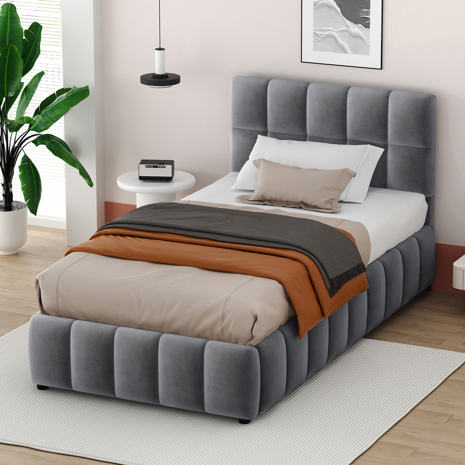 Grey-Ellie-May-Velvet-Gas-Lift-Storage-Bed-Frame