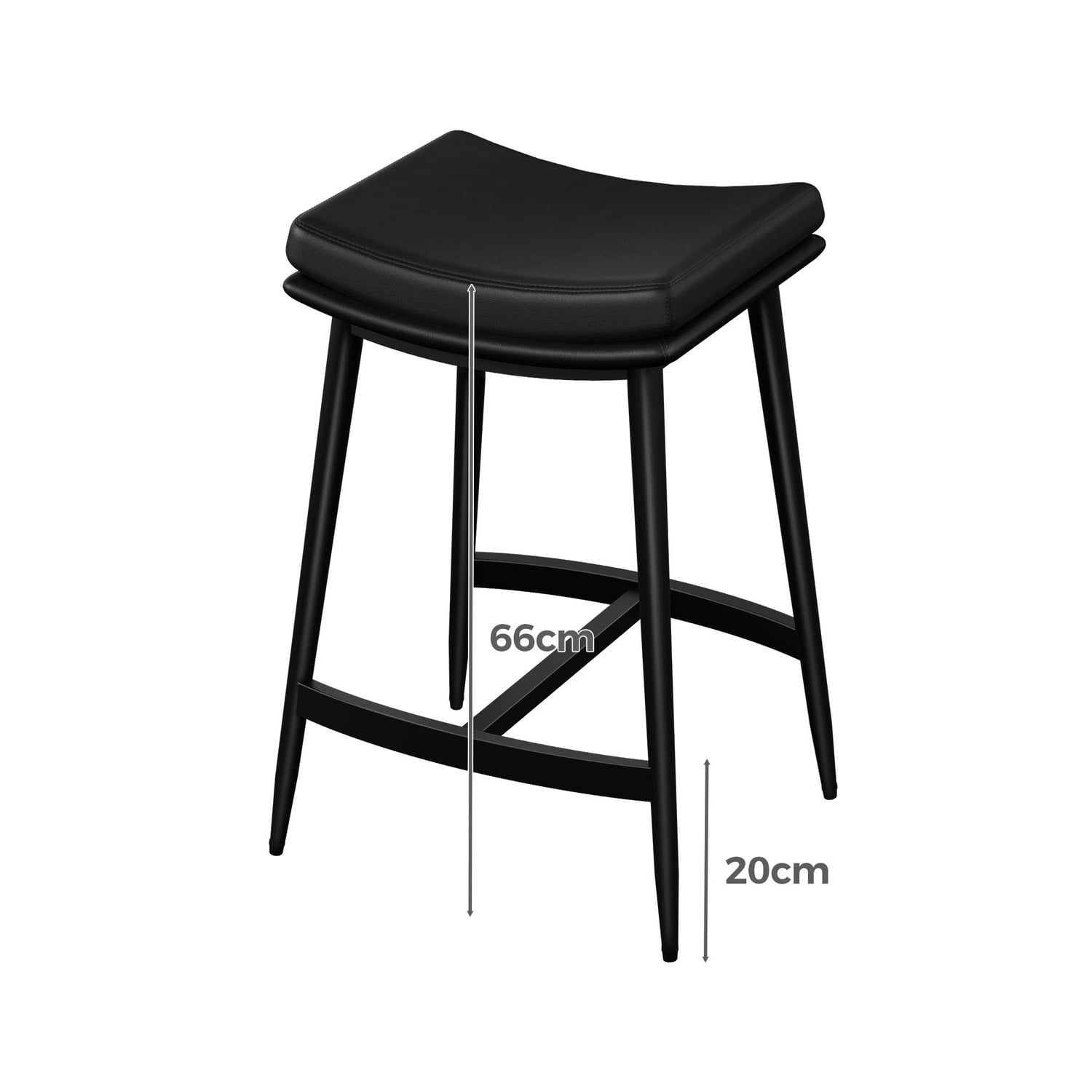 66cm Orlean Faux Leather Counter Stools