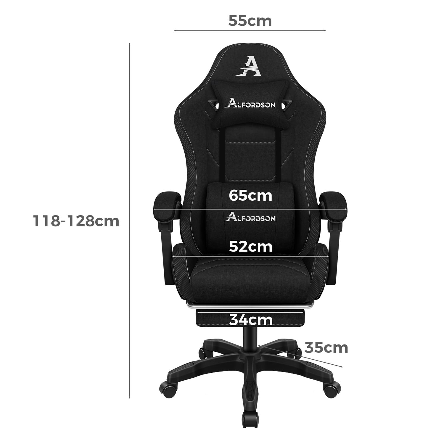 Ralph LED Gaming Chair with Footrest
