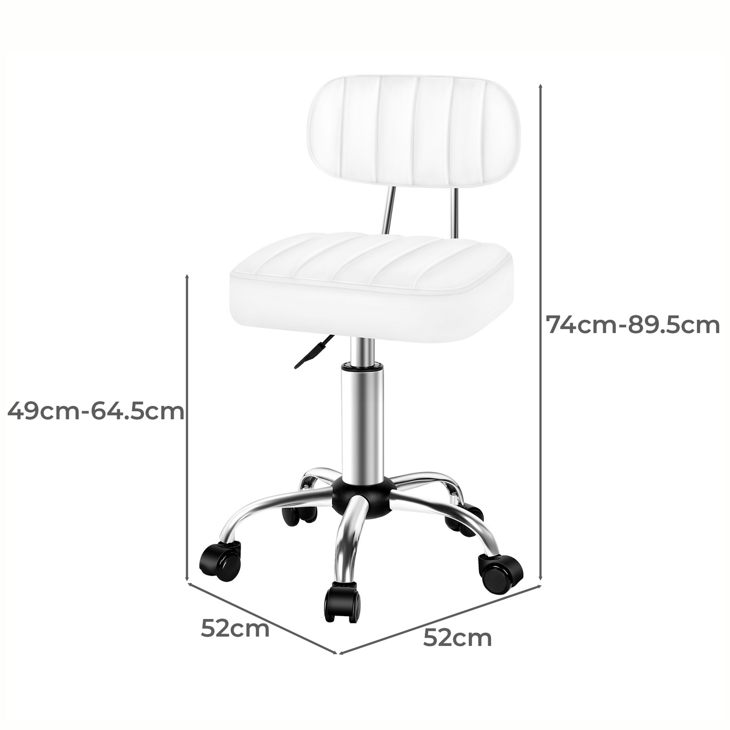 Raisa Faux Leather Salon Stool