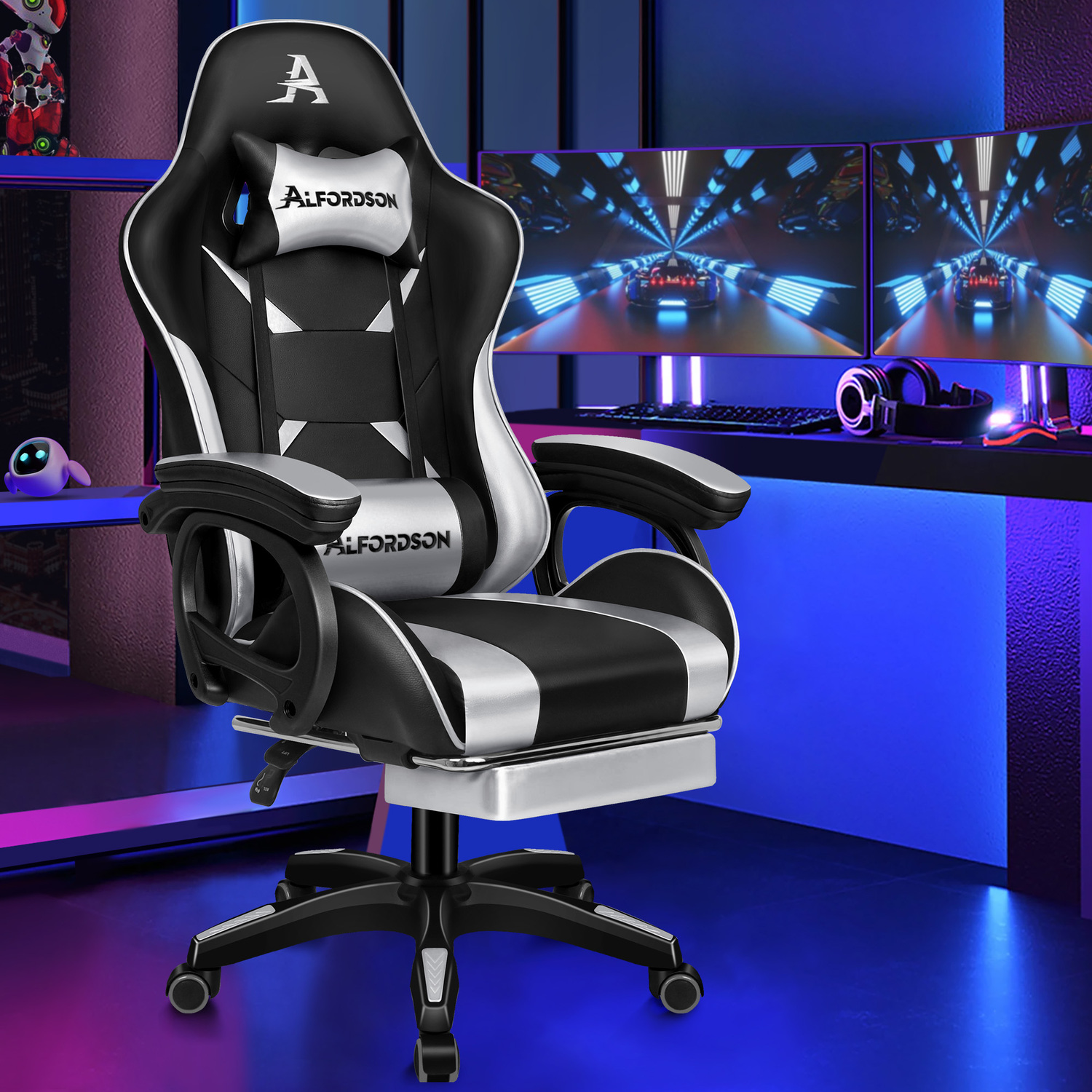 Kostis Gaming Massage Office Chair with Footrest