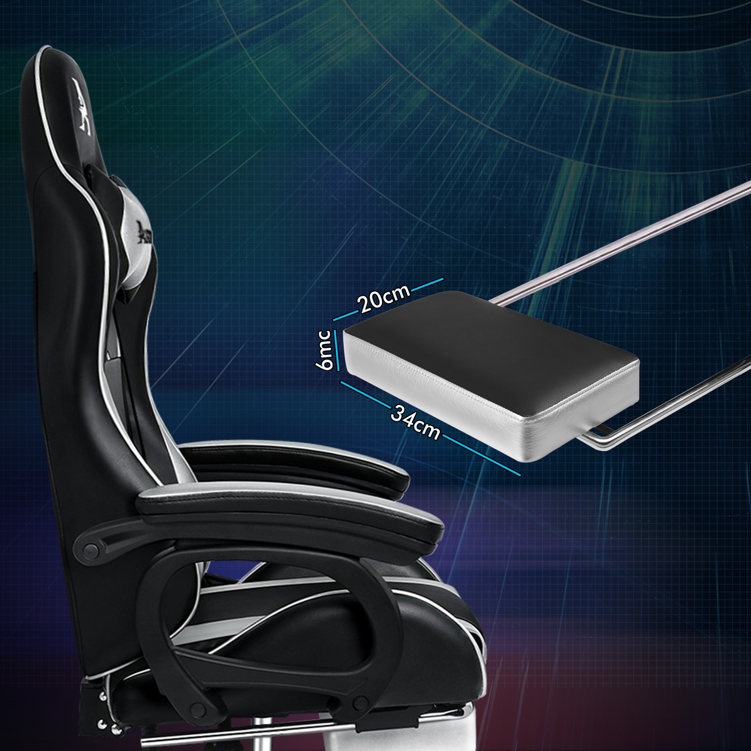 Kostis Gaming Massage Office Chair with Footrest