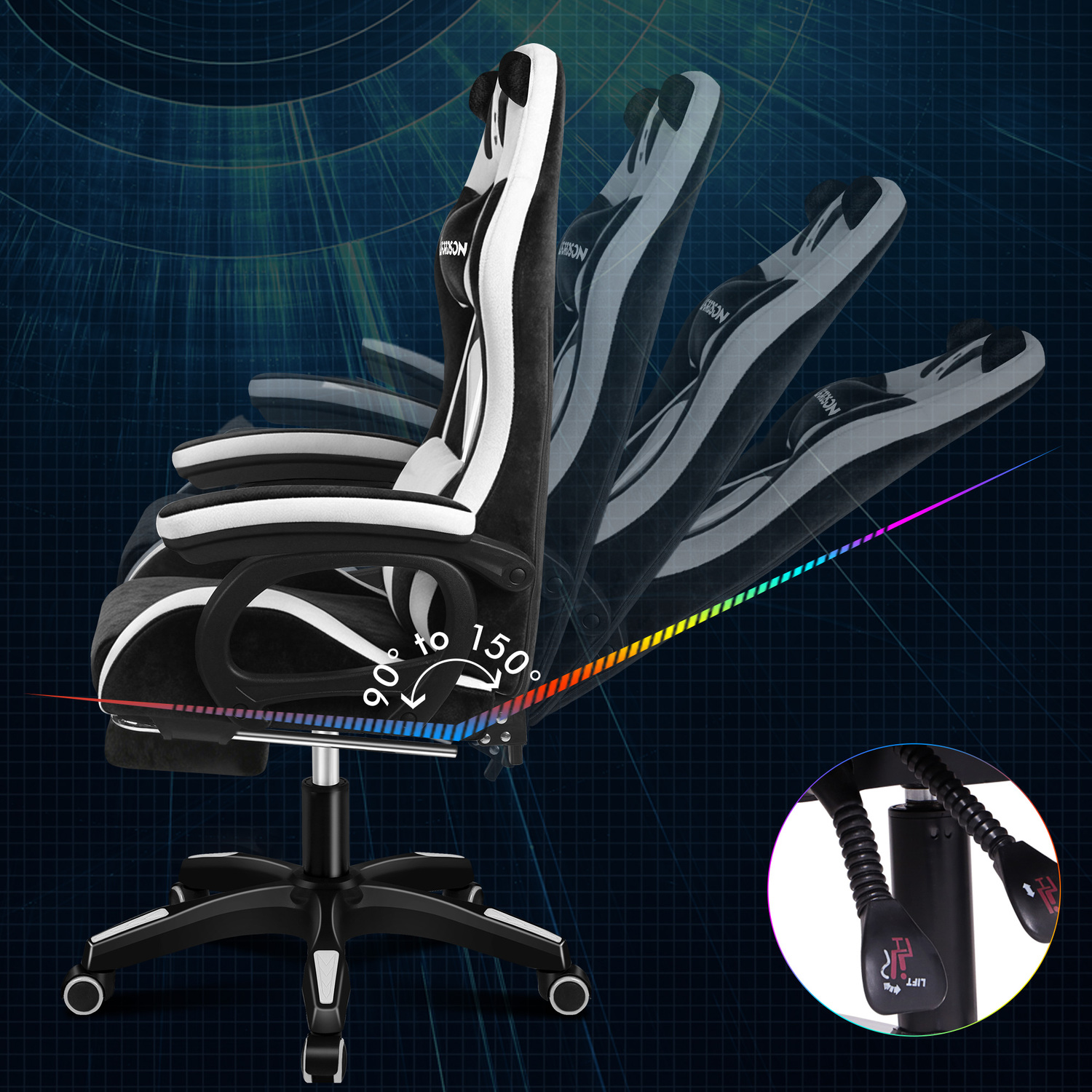 Kostis Gaming Massage Office Chair with Footrest