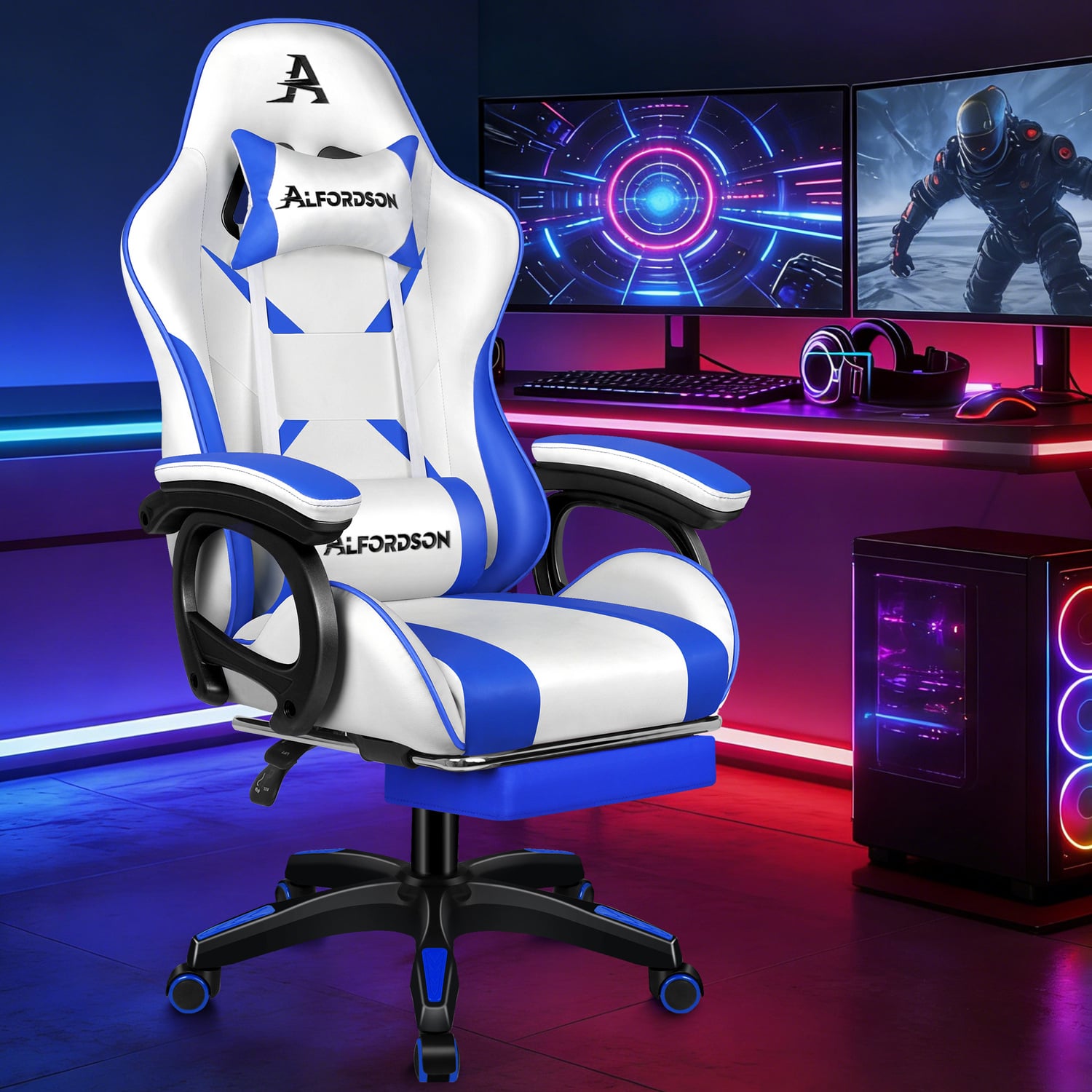 Kostis Gaming Massage Office Chair with Footrest
