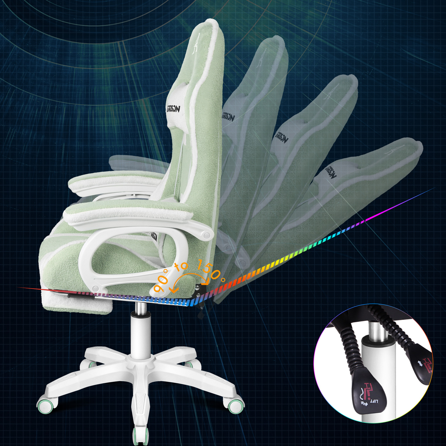 Kostis Gaming Massage Office Chair with Footrest