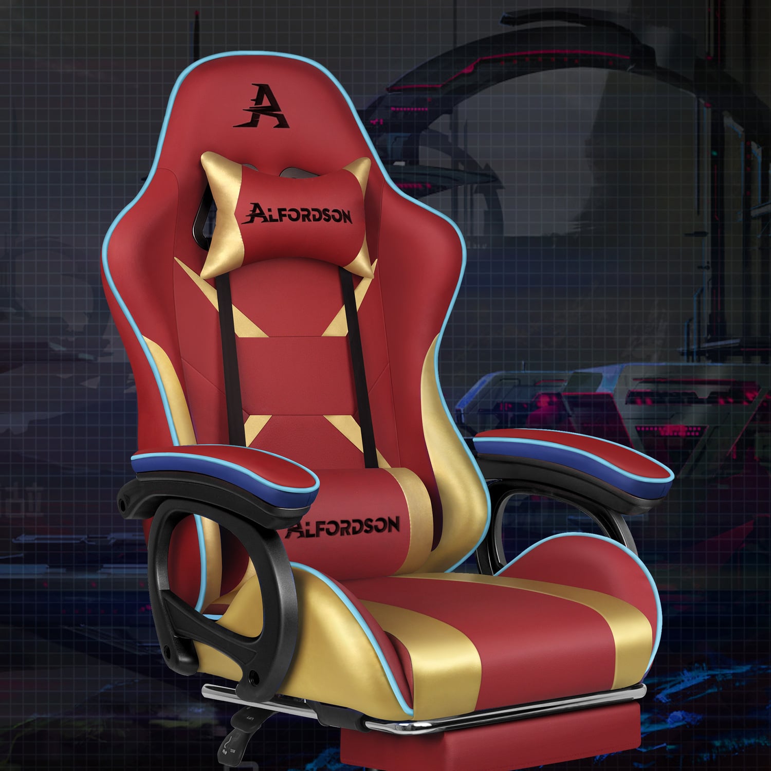Kostis Gaming Massage Office Chair with Footrest