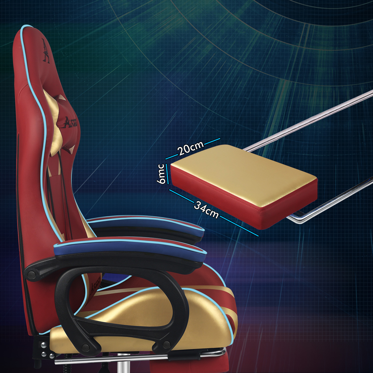 Kostis Gaming Massage Office Chair with Footrest