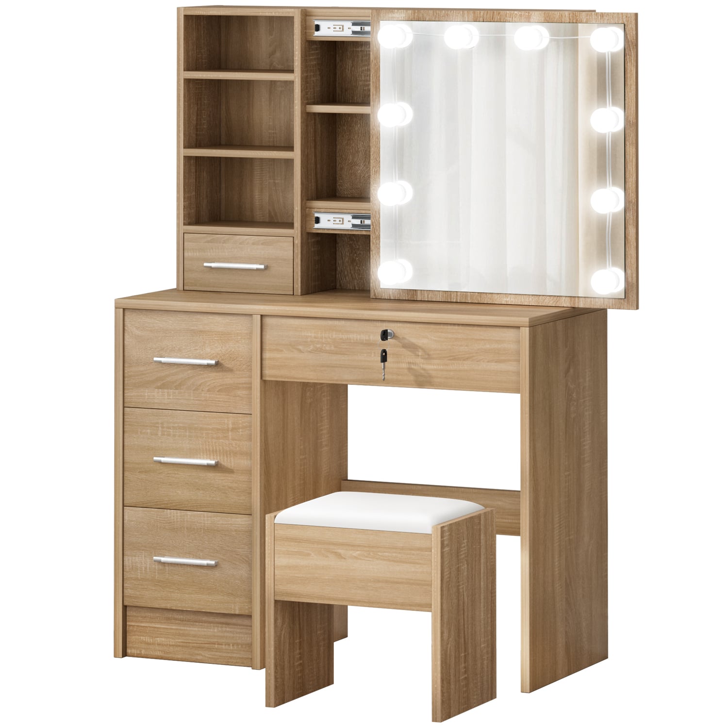 2 Piece Ashly Dressing Table & Stool Set
