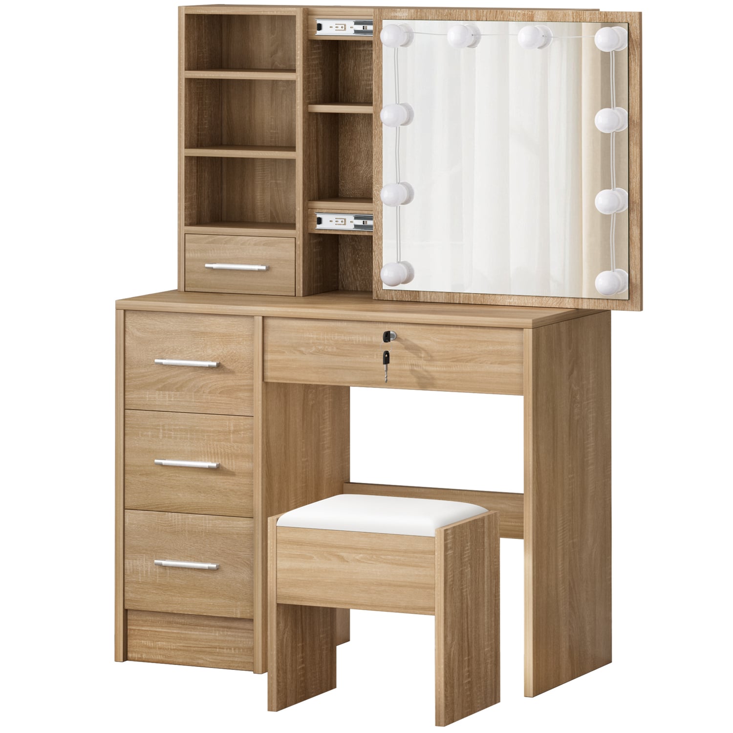 2 Piece Ashly Dressing Table & Stool Set