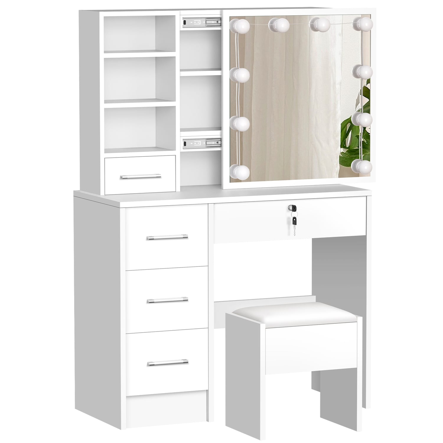 2 Piece Ashly Dressing Table & Stool Set