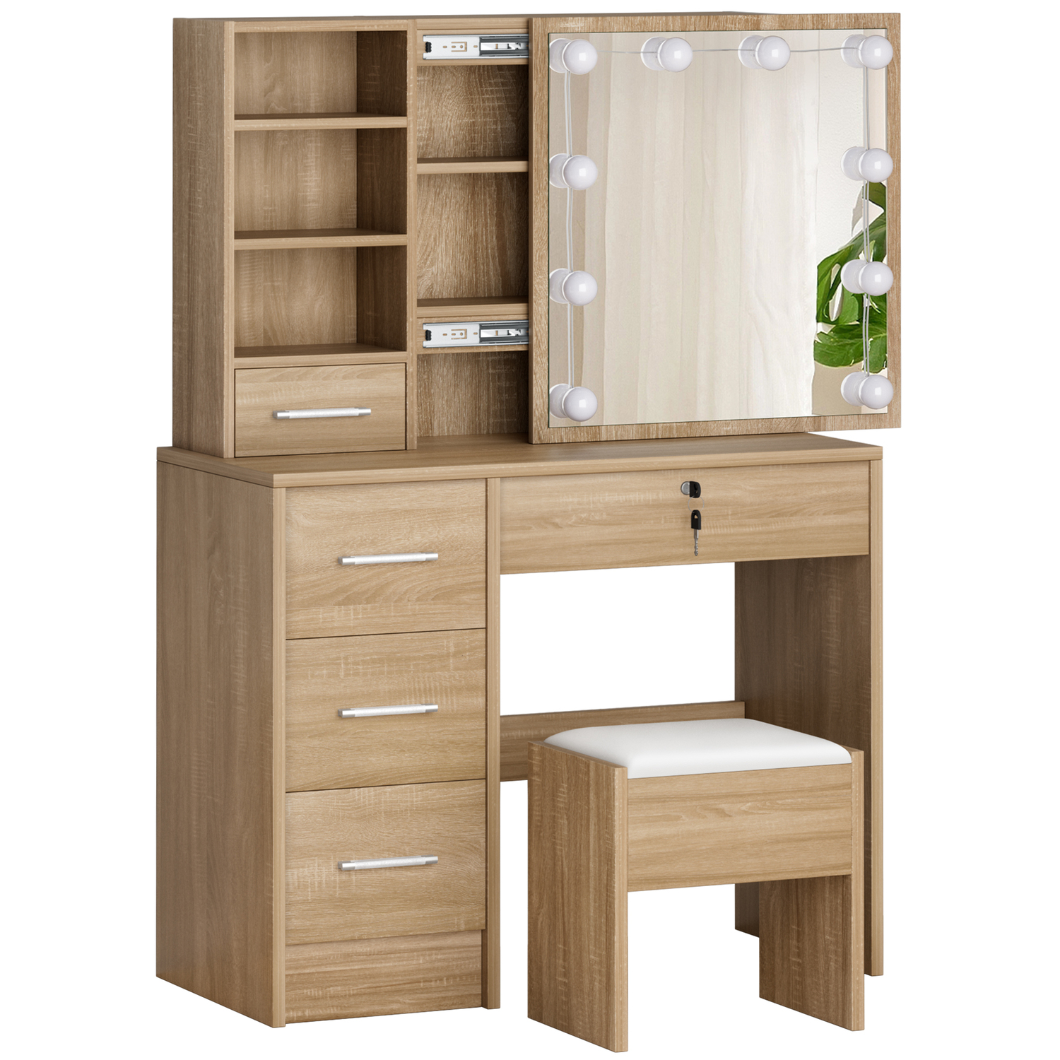 2 Piece Ashly Dressing Table & Stool Set