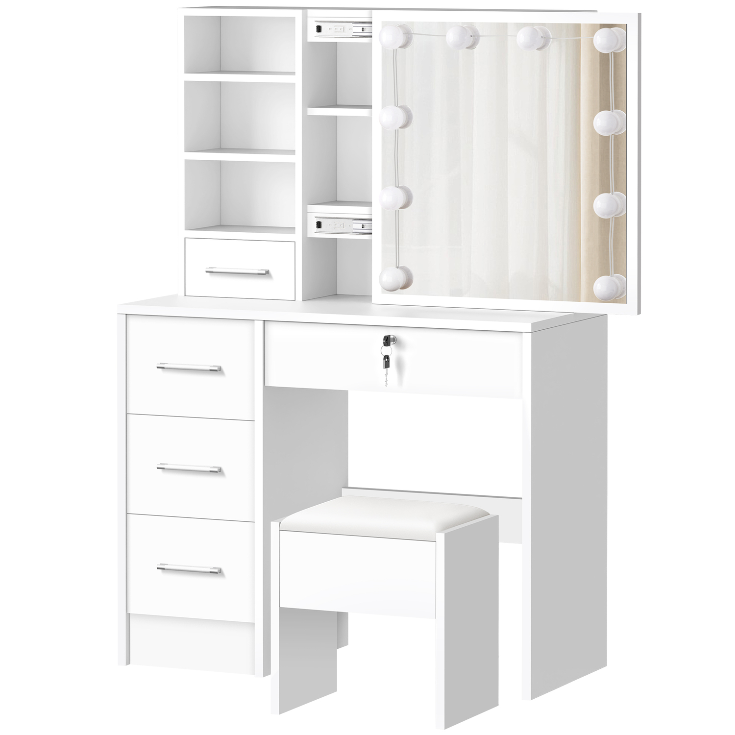 2 Piece Ashly Dressing Table & Stool Set