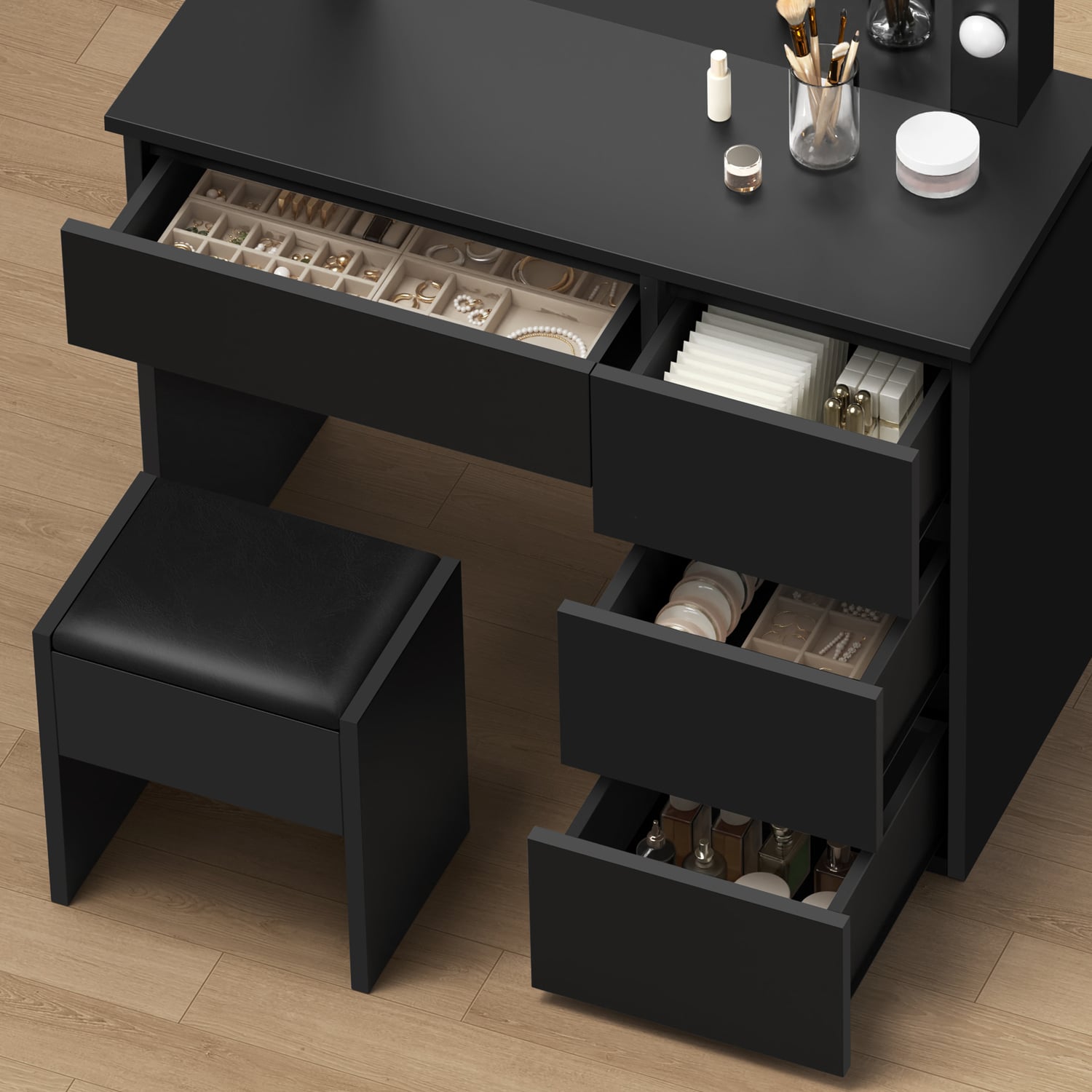 2 Piece Vehsa Dressing Table & Stool Set