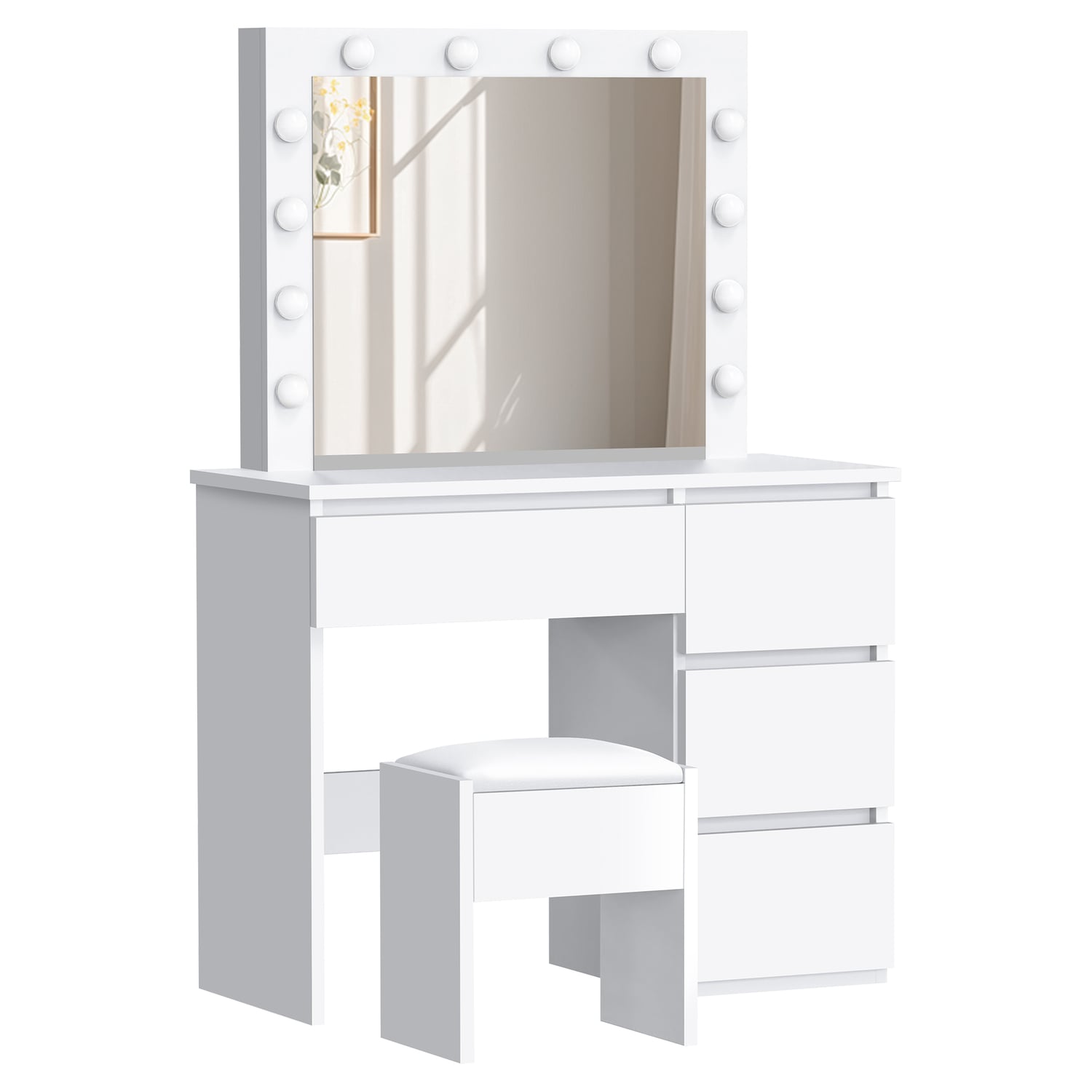 2 Piece Vehsa Dressing Table & Stool Set