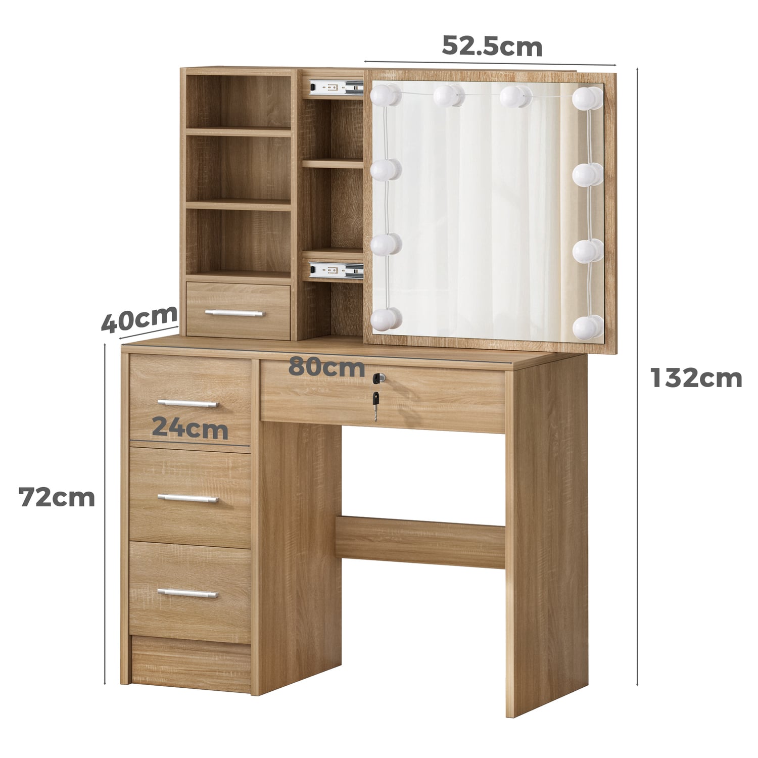 2 Piece Ashly Dressing Table & Stool Set