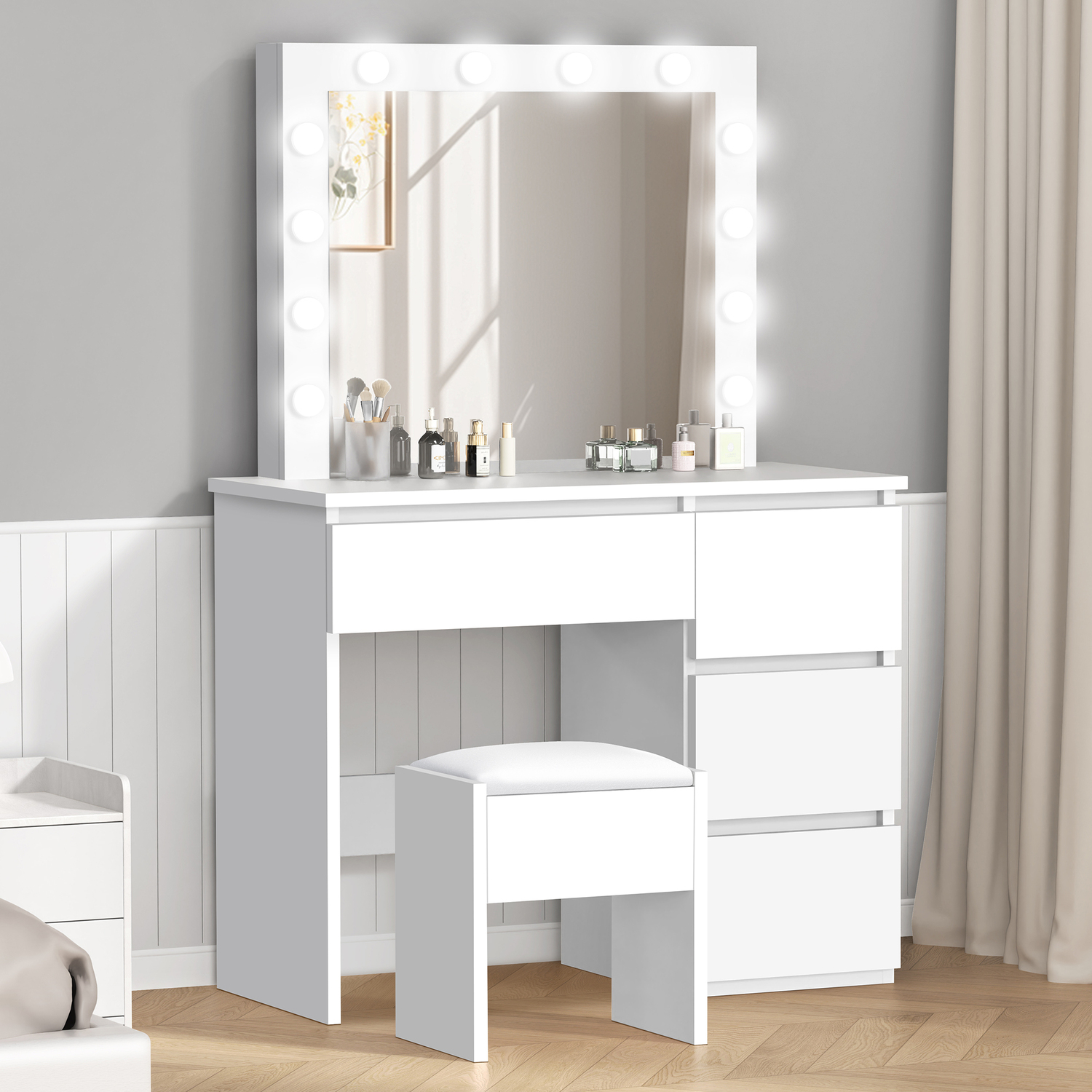 2 Piece Vehsa Dressing Table & Stool Set