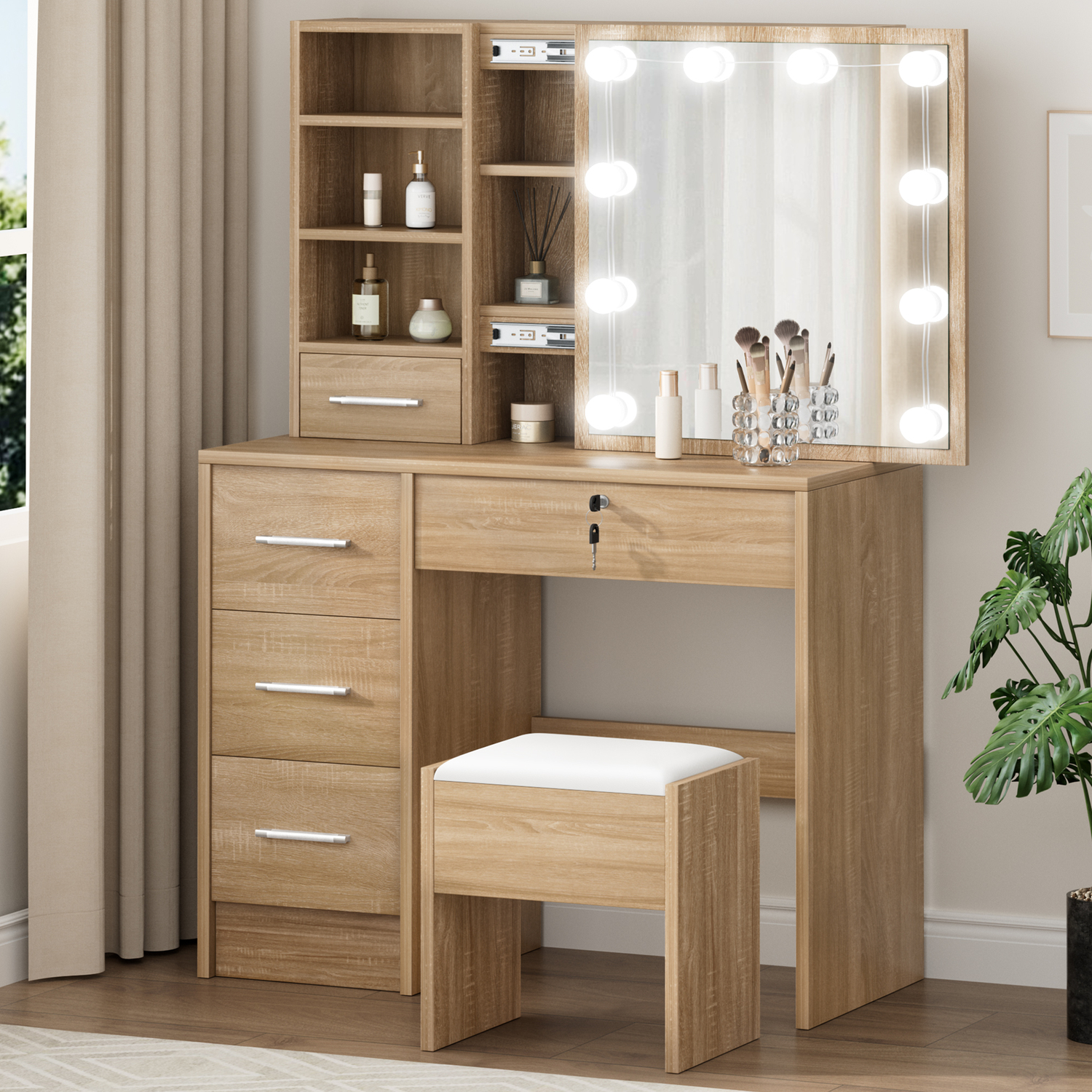 2 Piece Ashly Dressing Table & Stool Set