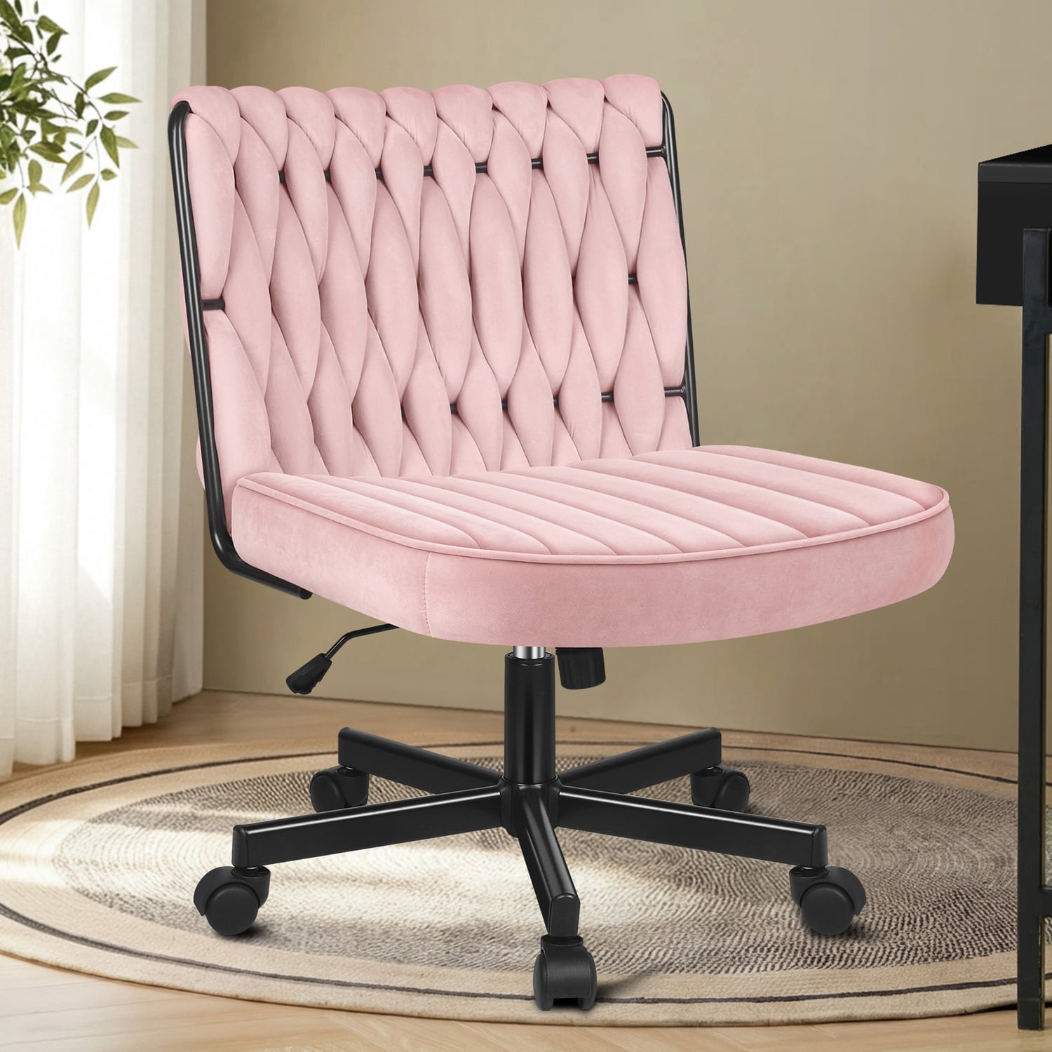 Eliska Boucle Swivel Home Office Chair