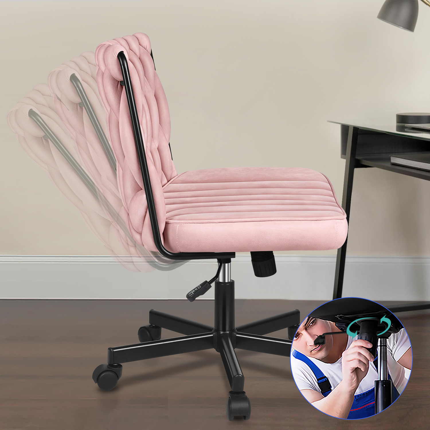 Eliska Boucle Swivel Home Office Chair
