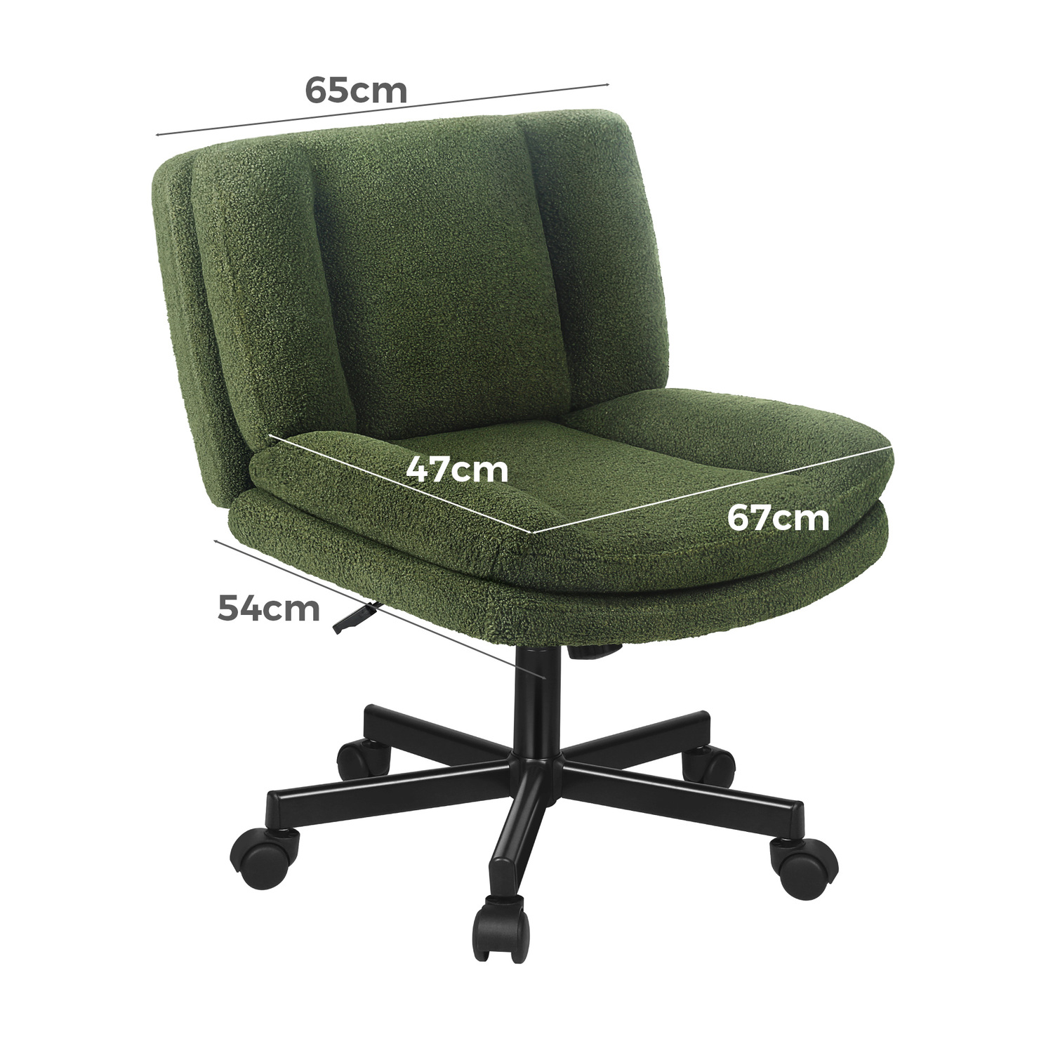 Portham Boucle Office Chair with Castors
