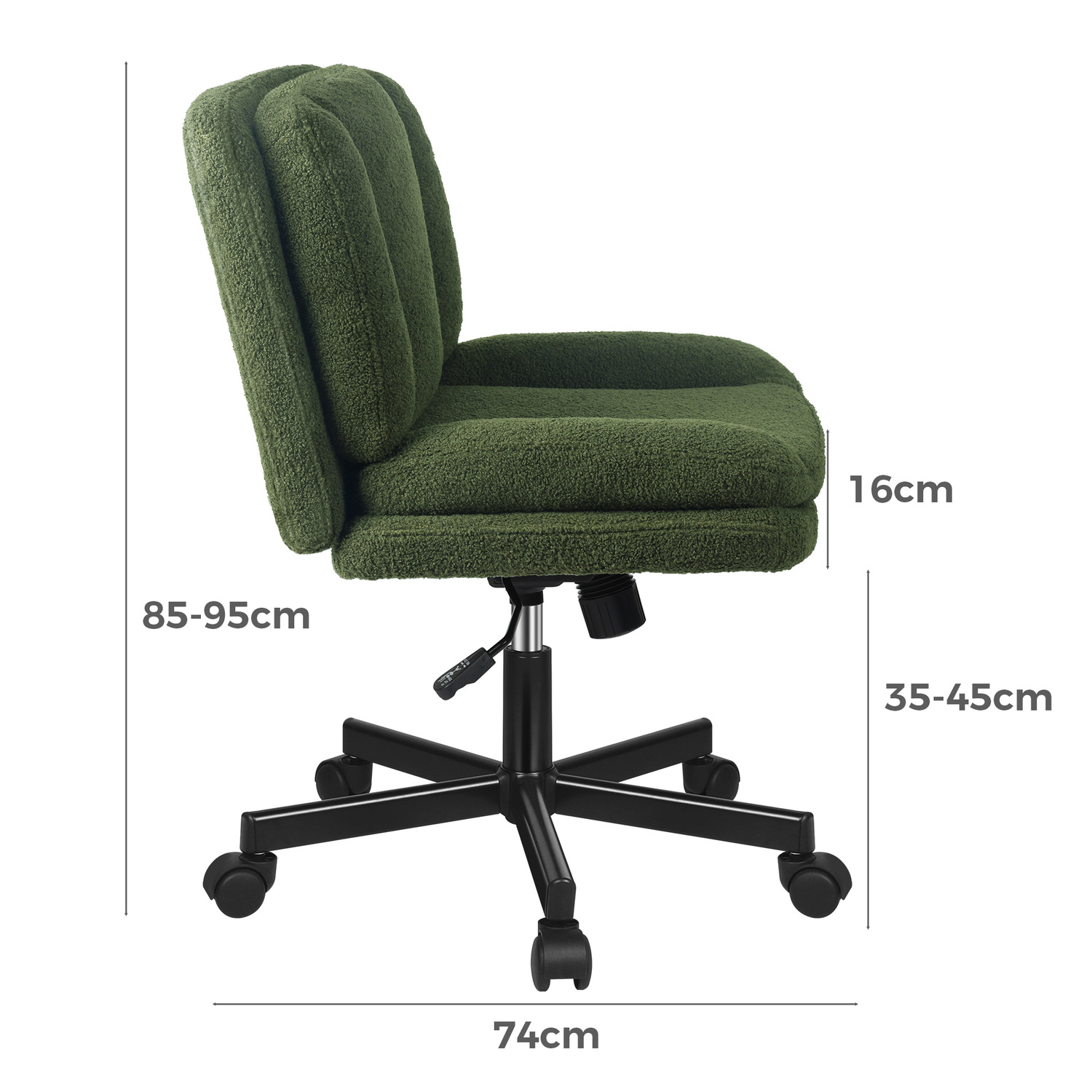 Portham Boucle Office Chair with Castors