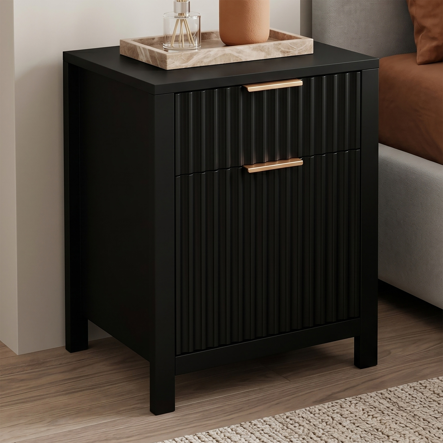 Lestat 2 Drawer Bedside Table
