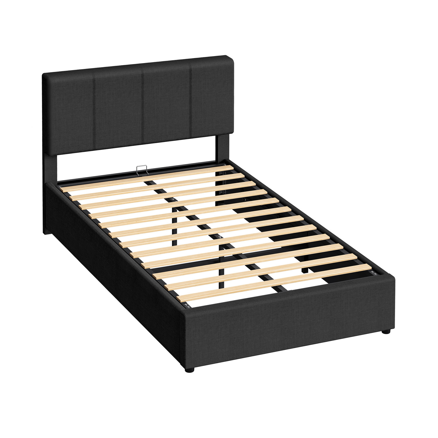 Charcoal-Macauley-Gas-Lift-Bed-Frame