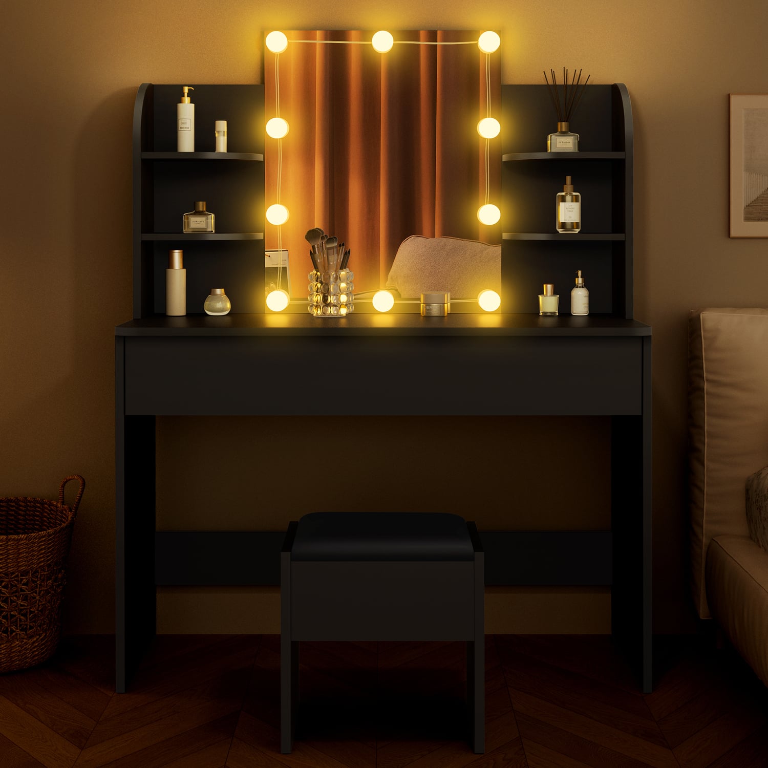 2 Piece Taimi Dressing Table & Stool Set