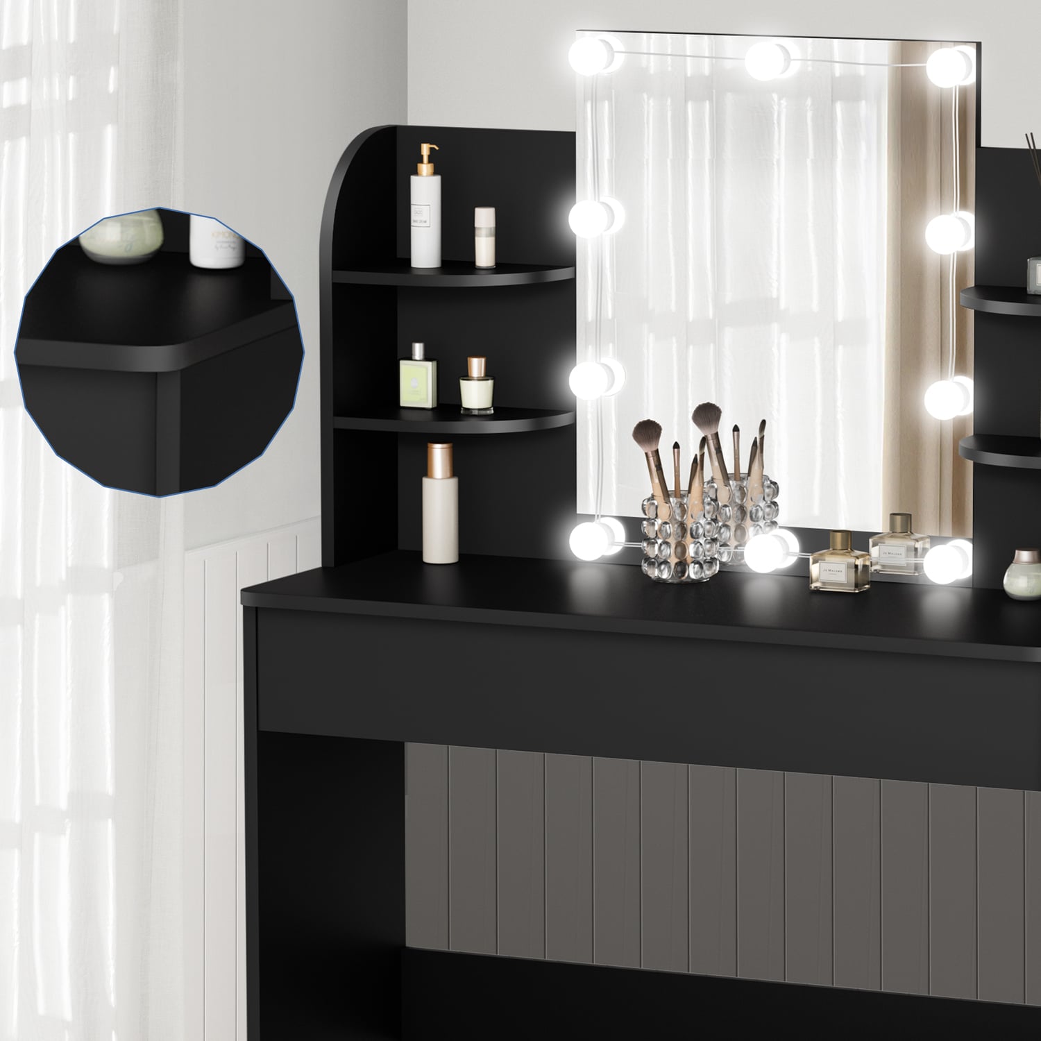 2 Piece Taimi Dressing Table & Stool Set