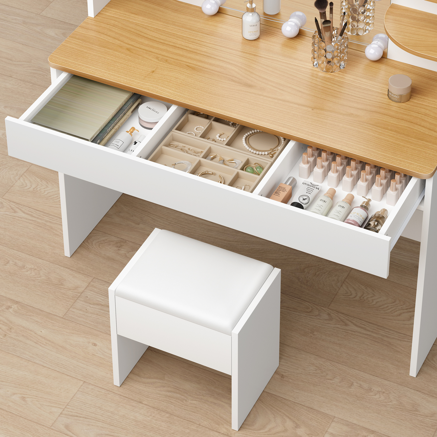 2 Piece Taimi Dressing Table & Stool Set