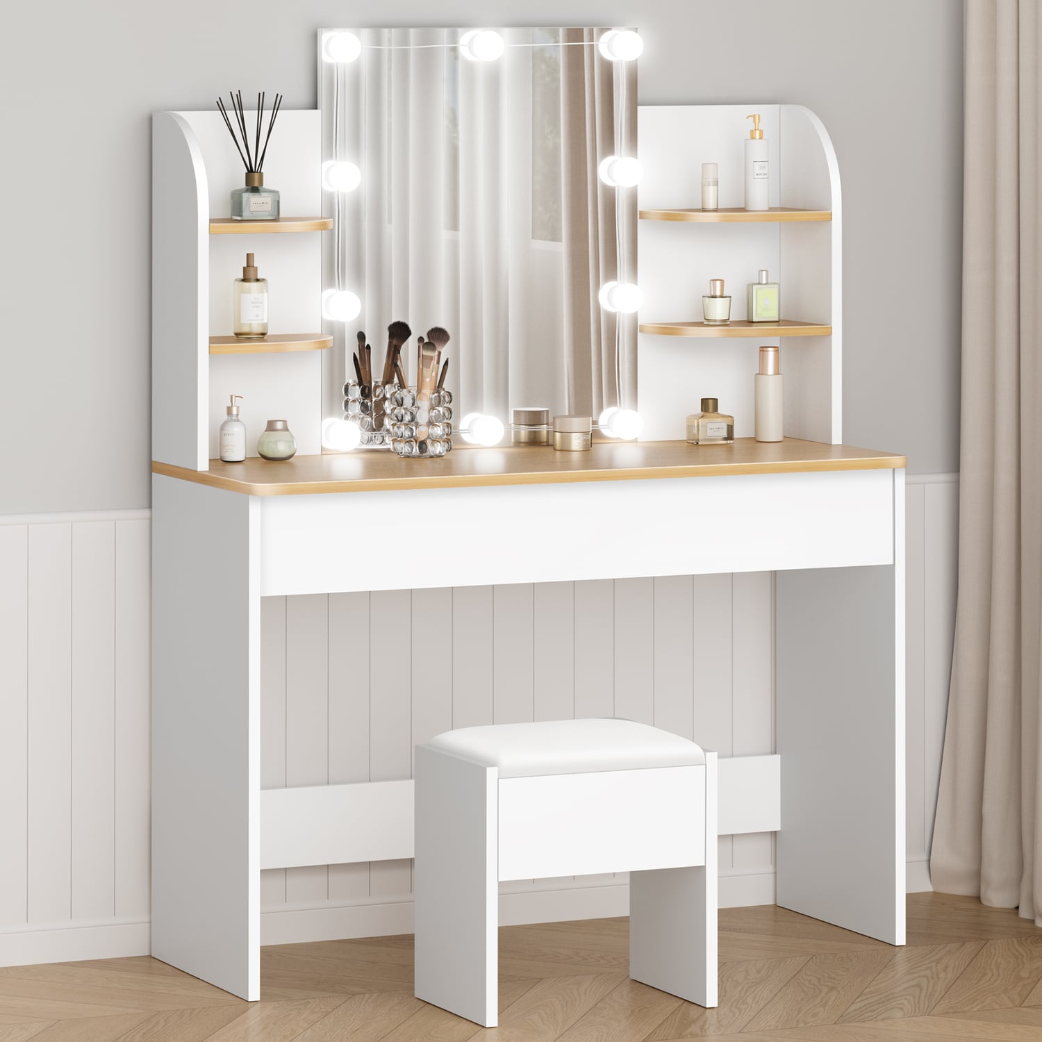 2 Piece Taimi Dressing Table & Stool Set