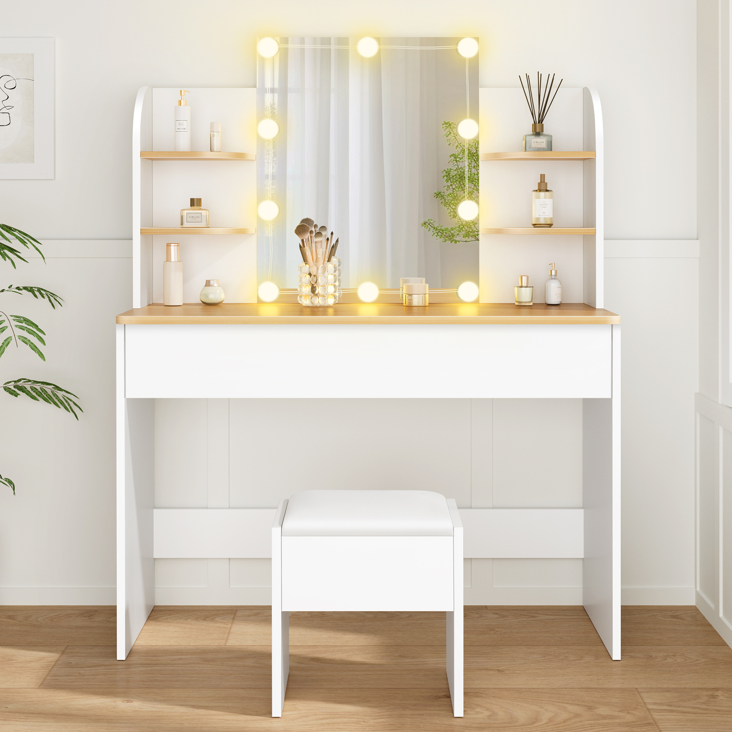 2 Piece Taimi Dressing Table & Stool Set