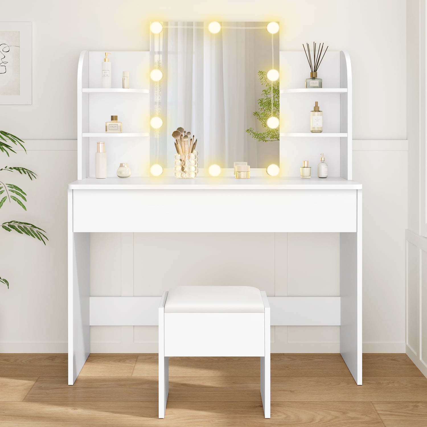 2 Piece Taimi Dressing Table & Stool Set