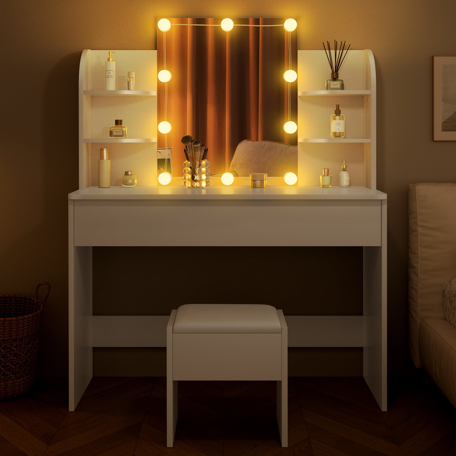 2 Piece Taimi Dressing Table & Stool Set