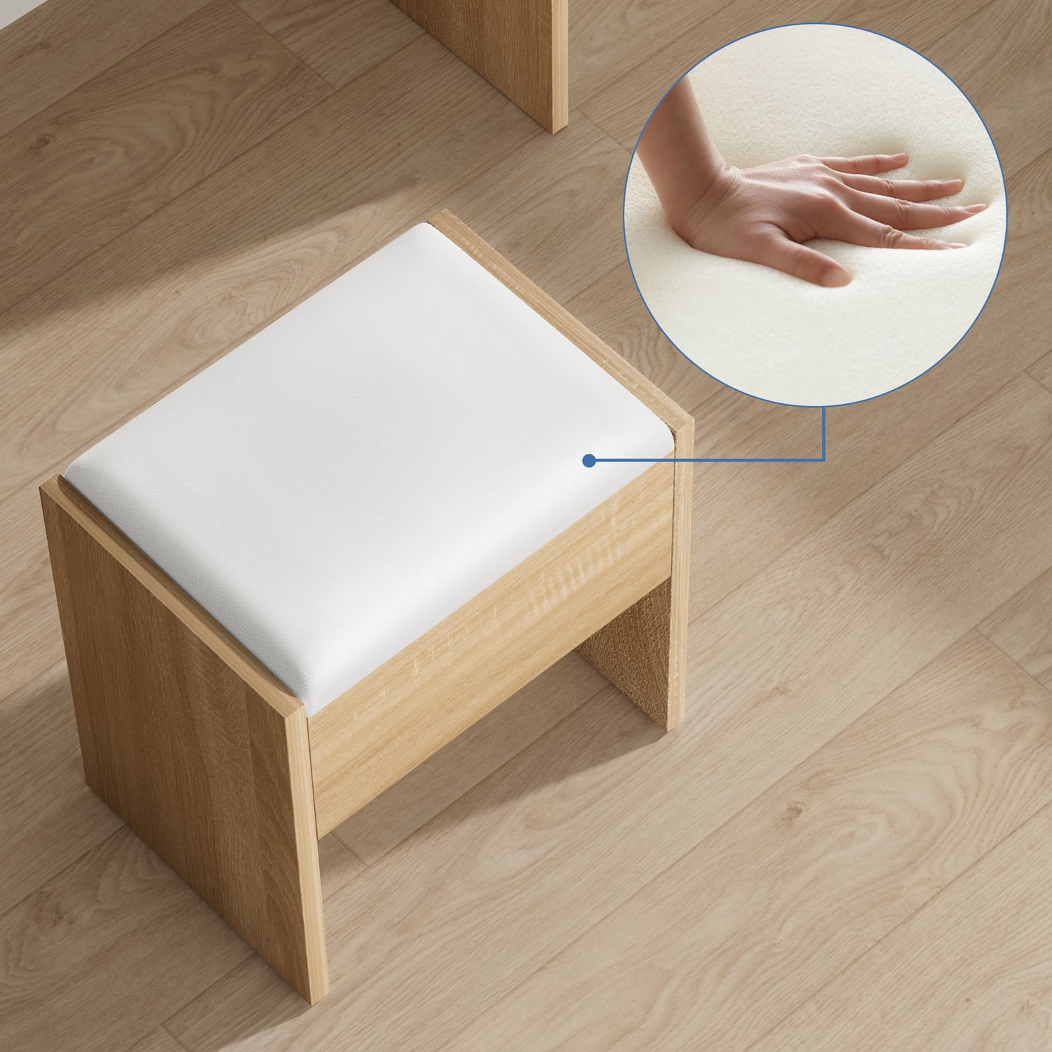 2 Piece Taimi Dressing Table & Stool Set