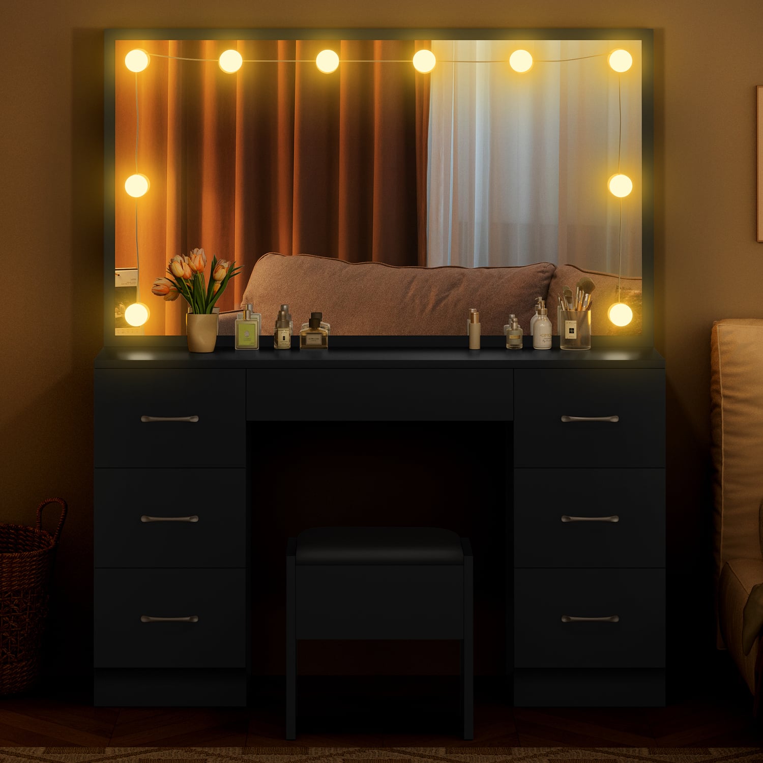 2 Piece Asse Dressing Table & Stool Set
