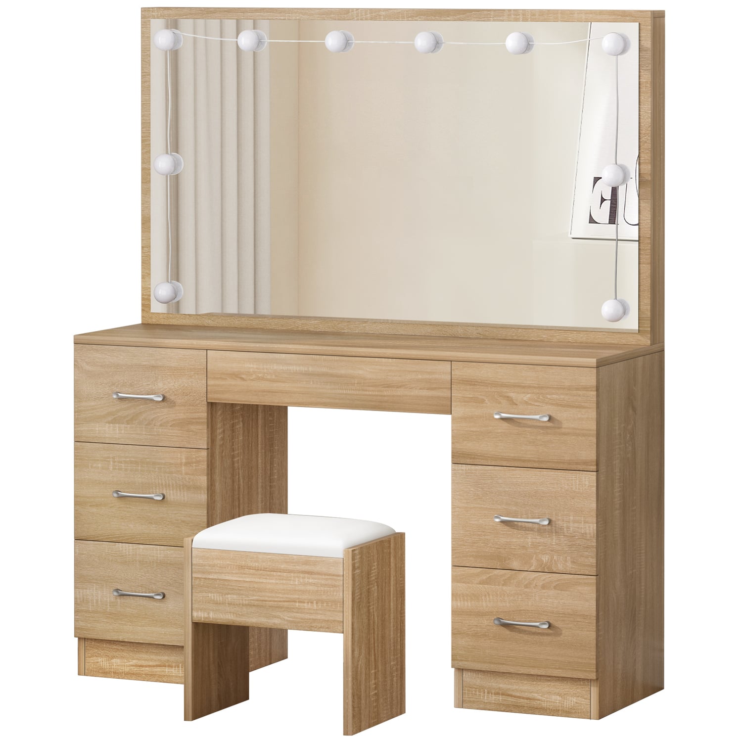 2 Piece Asse Dressing Table & Stool Set