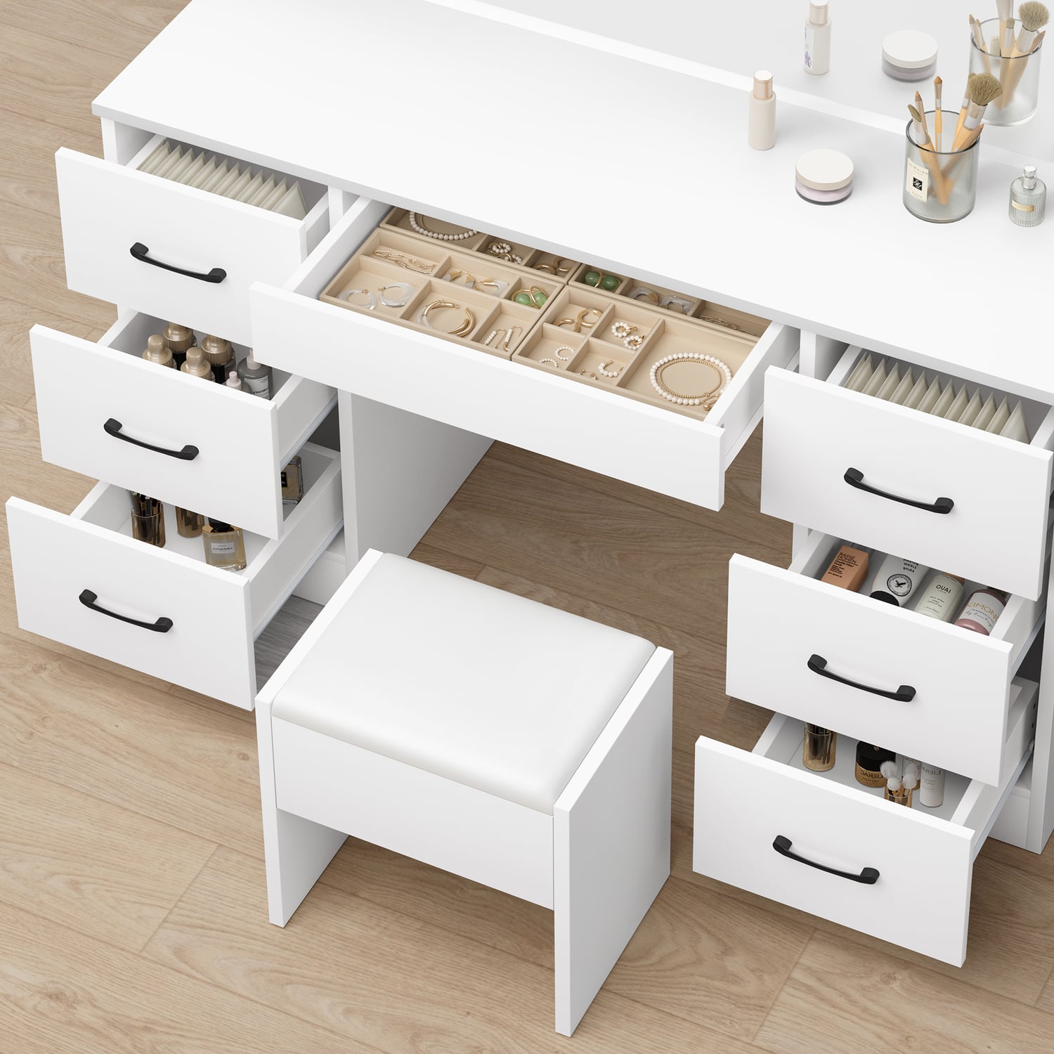 2 Piece Asse Dressing Table & Stool Set