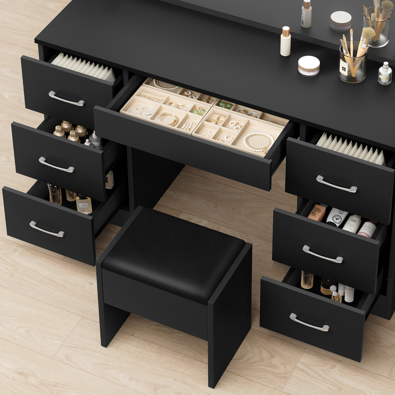 2 Piece Asse Dressing Table & Stool Set