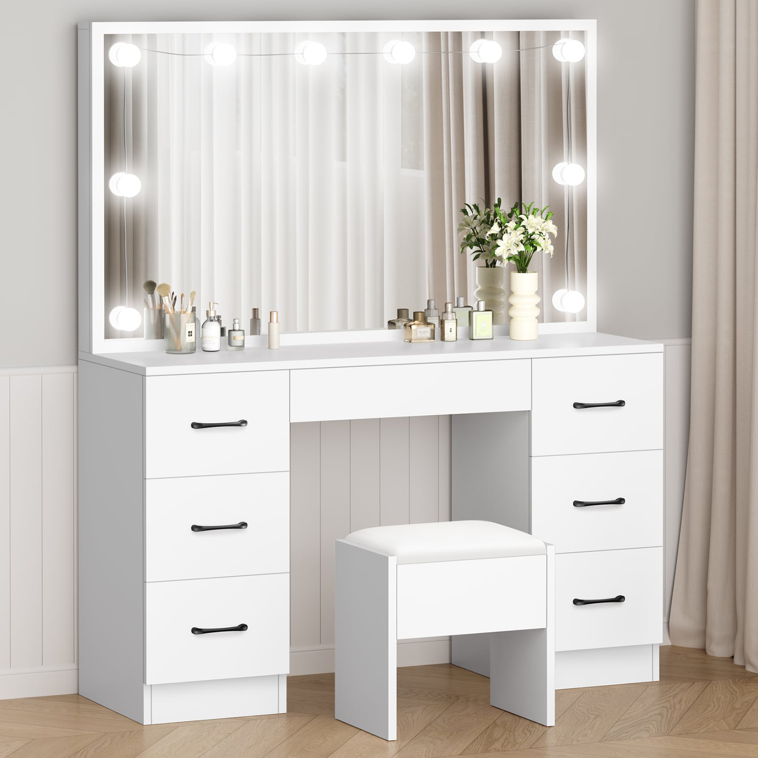 2 Piece Asse Dressing Table & Stool Set