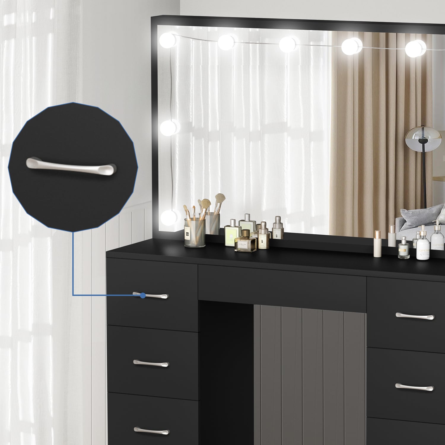 2 Piece Asse Dressing Table & Stool Set