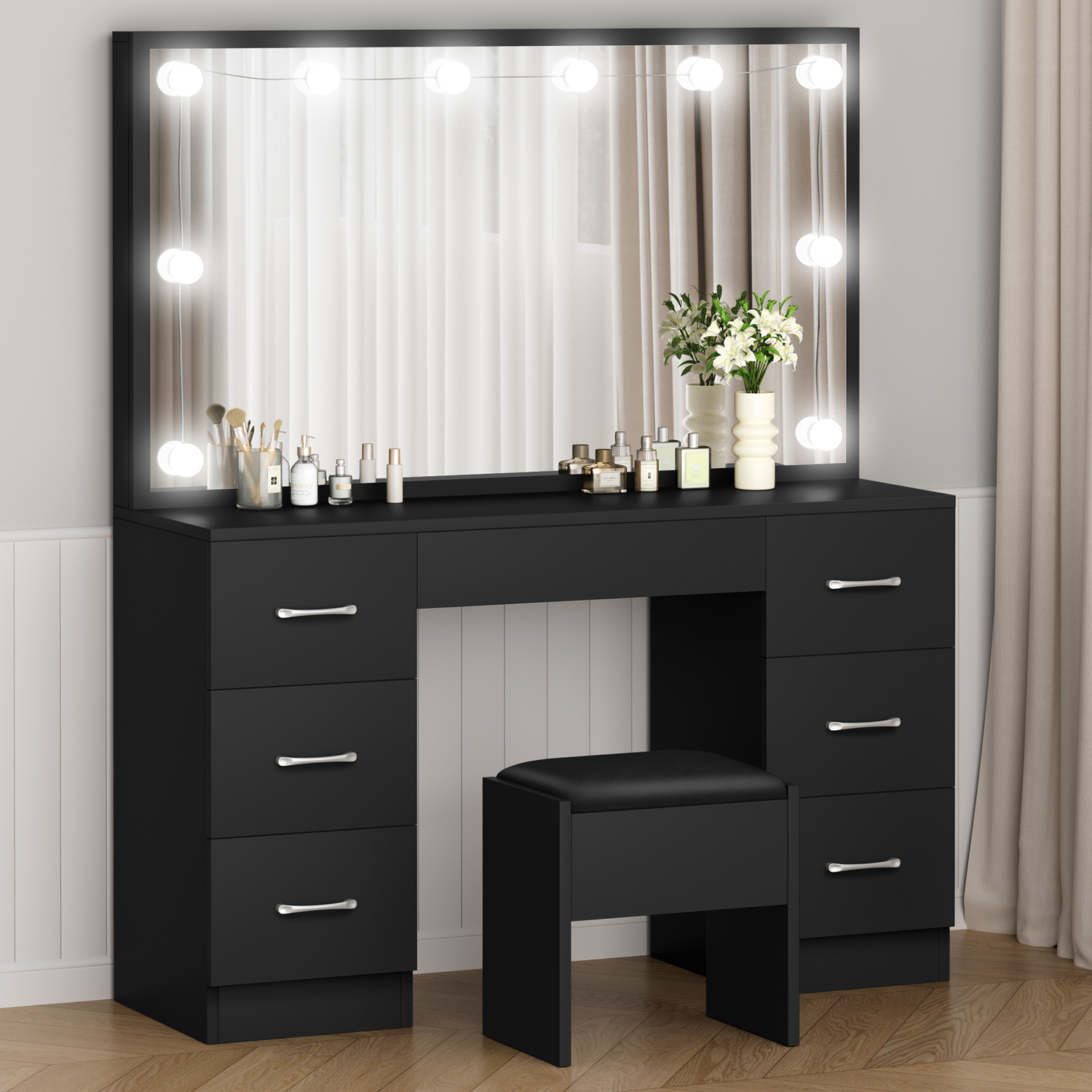 2 Piece Asse Dressing Table & Stool Set