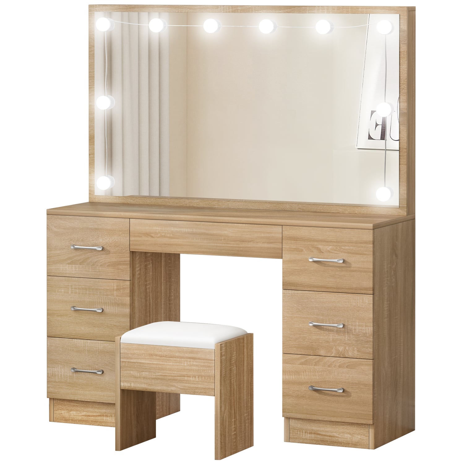 2 Piece Asse Dressing Table & Stool Set