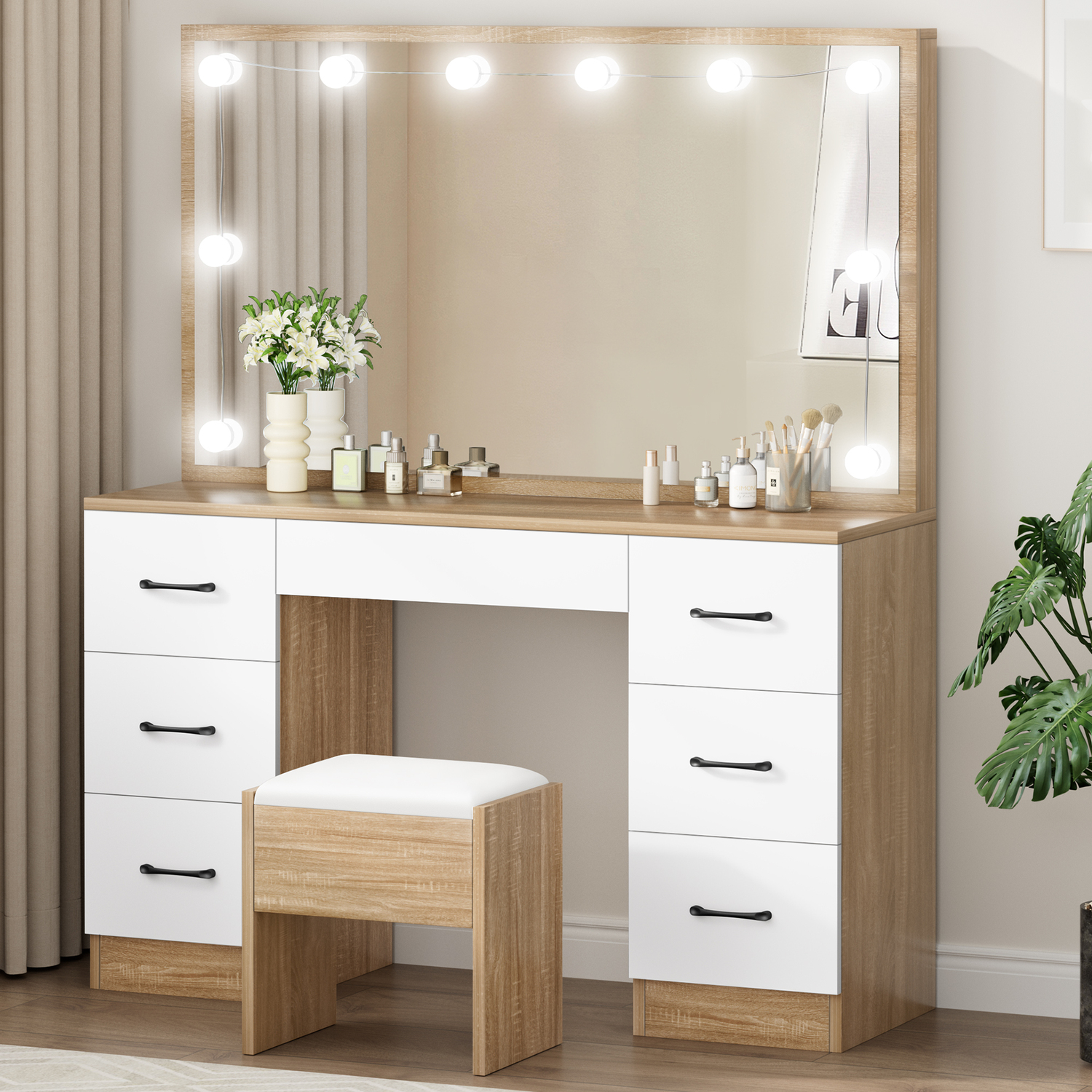 2 Piece Asse Dressing Table & Stool Set