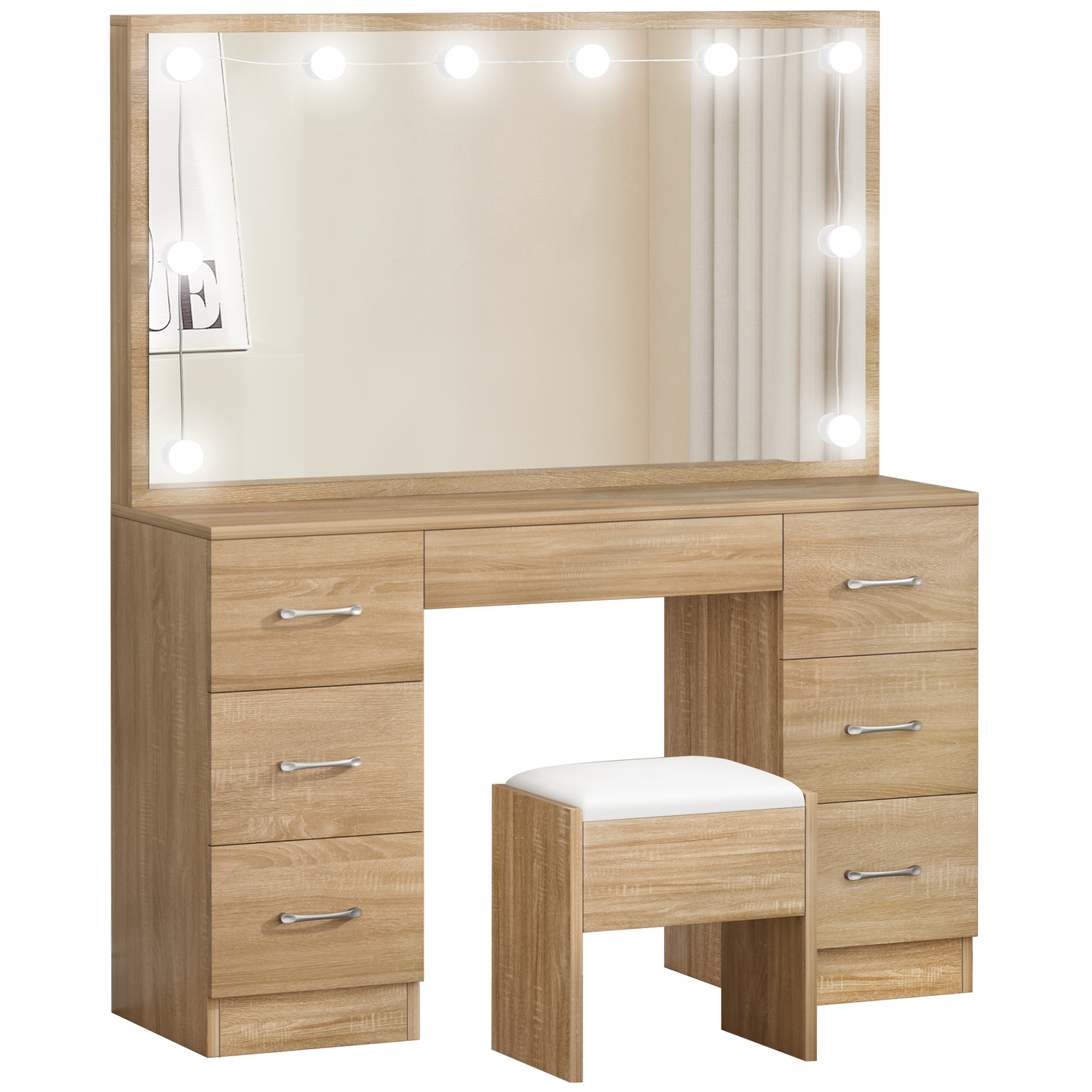 2 Piece Asse Dressing Table & Stool Set