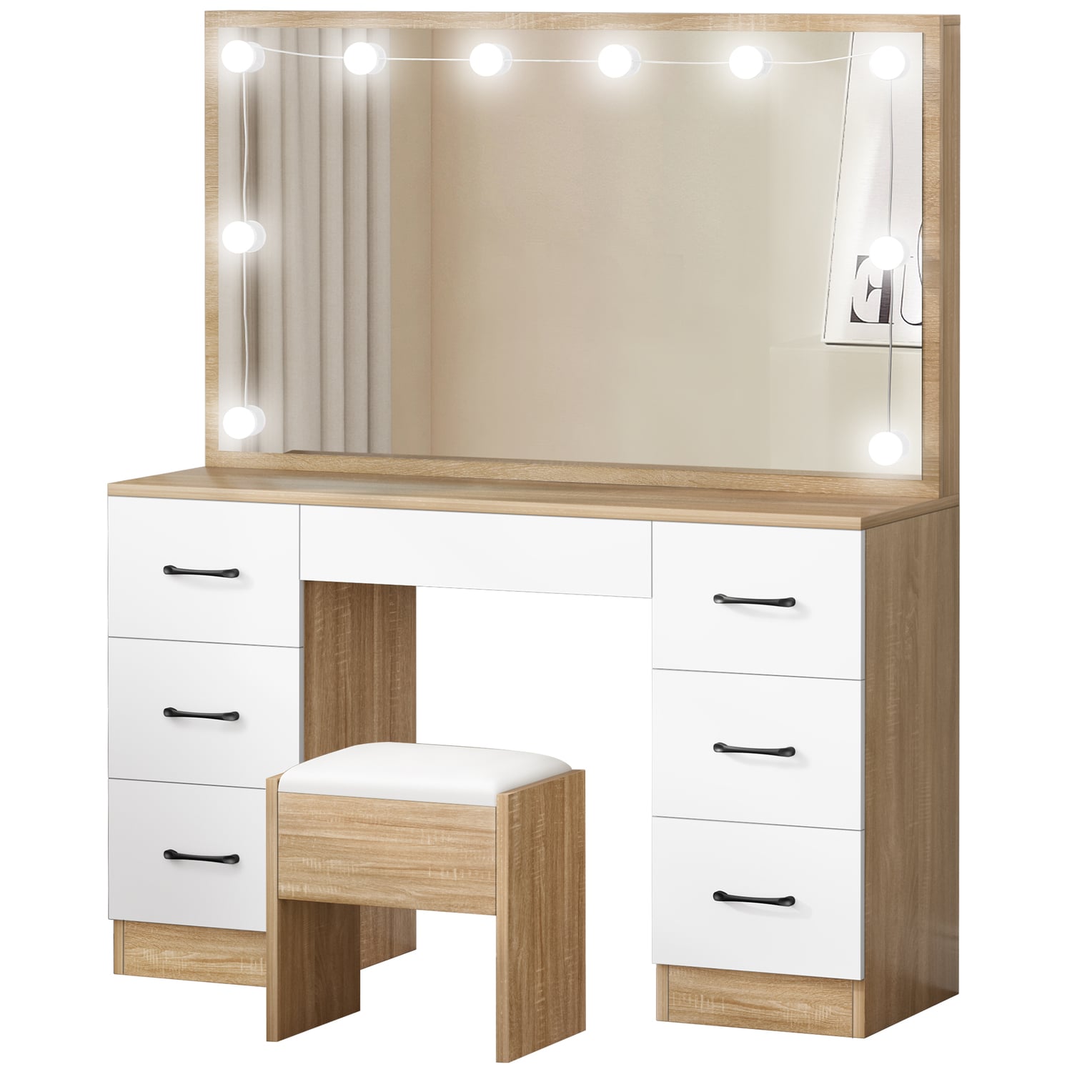 2 Piece Asse Dressing Table & Stool Set