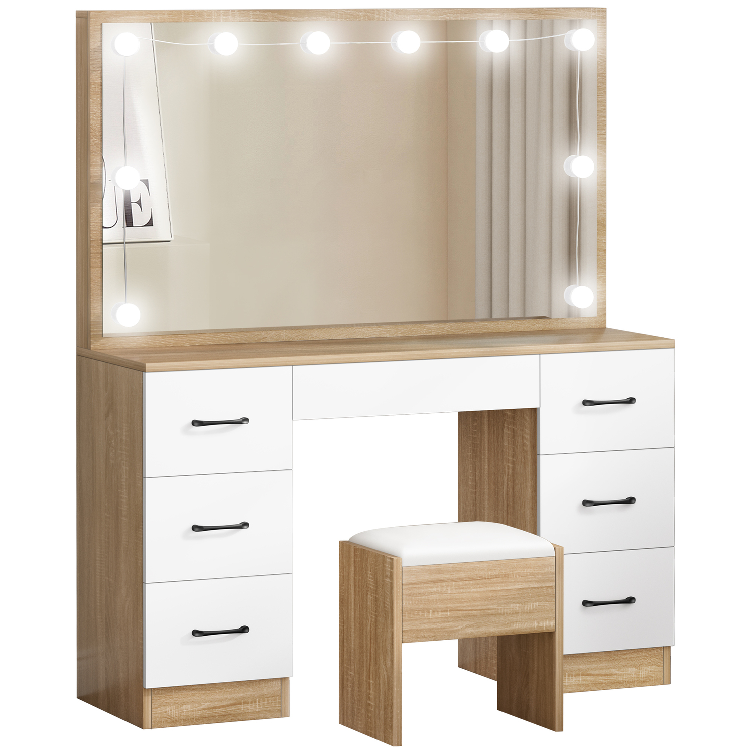 2 Piece Asse Dressing Table & Stool Set
