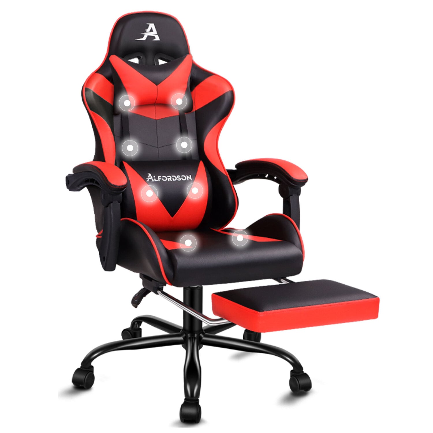 Aeruth Massage & Gaming Chair with Footrest