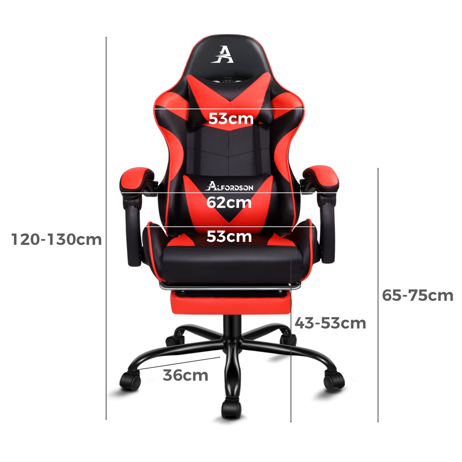 Aeruth Massage & Gaming Chair with Footrest